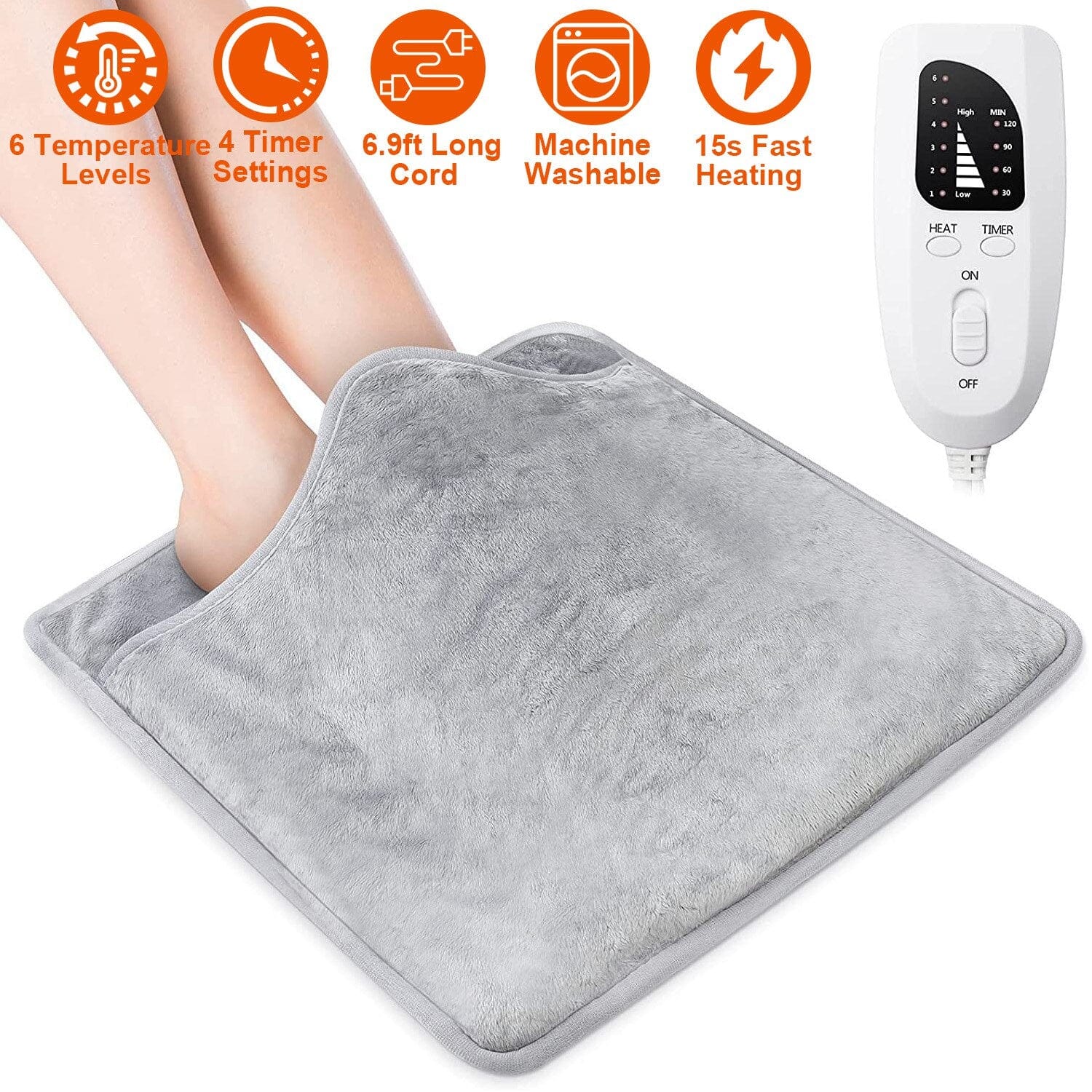 Electric Foot Warmer with 6 Temperature Settings Wellness - DailySale