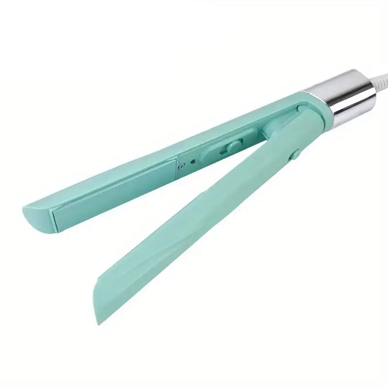 Electric Hair Straightener and Curler with Ceramic Plates Beauty & Personal Care Green - DailySale