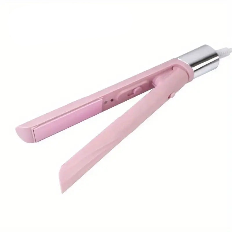 Electric Hair Straightener and Curler with Ceramic Plates Beauty & Personal Care Pink - DailySale