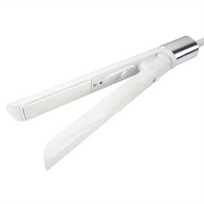 Electric Hair Straightener and Curler with Ceramic Plates Beauty & Personal Care White - DailySale