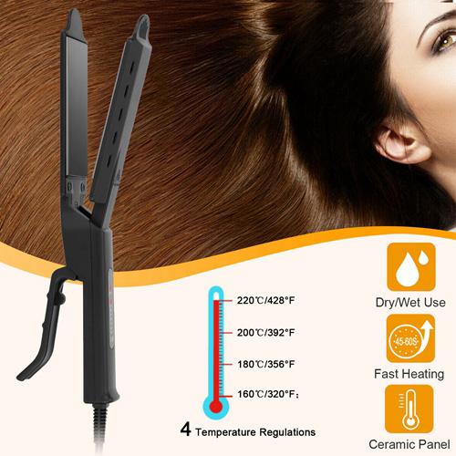 Electric Hair Straightener with 4 Temperature Adjustment Beauty & Personal Care - DailySale