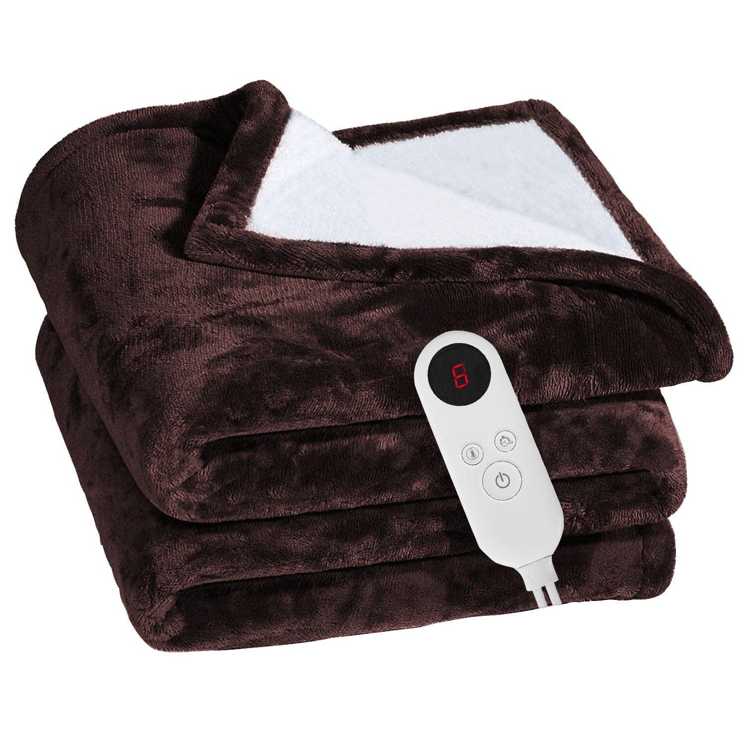 Electric Heated Flannel Throw Blanket Bedding - DailySale