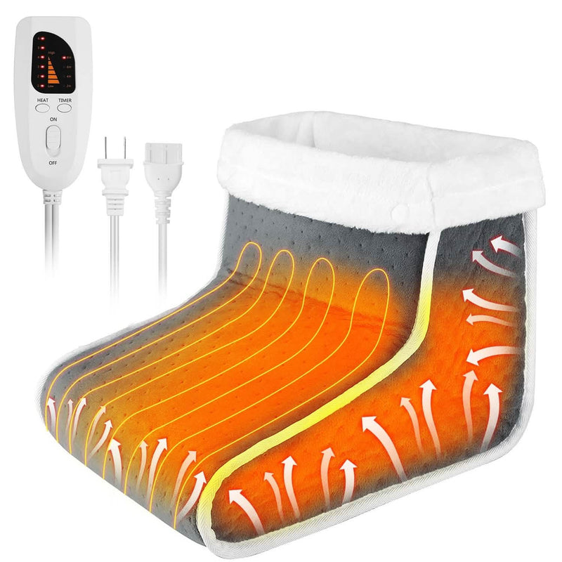 Electric Heated Foot Warmer with 6 Level Heating 4 Level Timing Wellness - DailySale