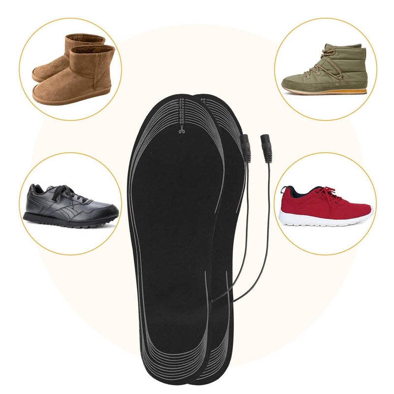 Electric Heated Insoles USB Foot Warmer Pads Wellness - DailySale