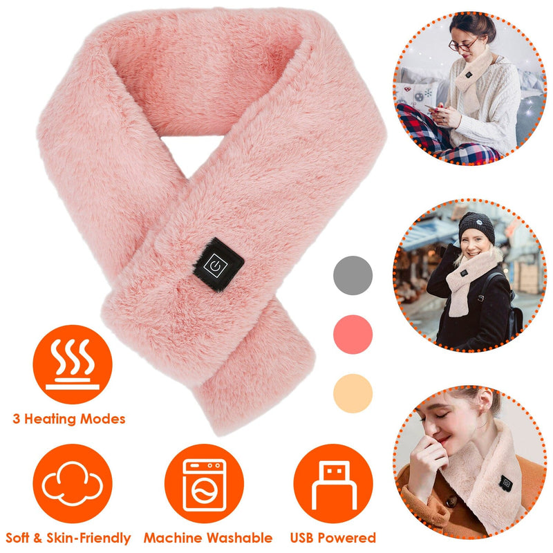 Electric Heated Scarf USB Heating Neck Shawl Soft Warm Scarves with 3 Heating Modes Women's Shoes & Accessories - DailySale