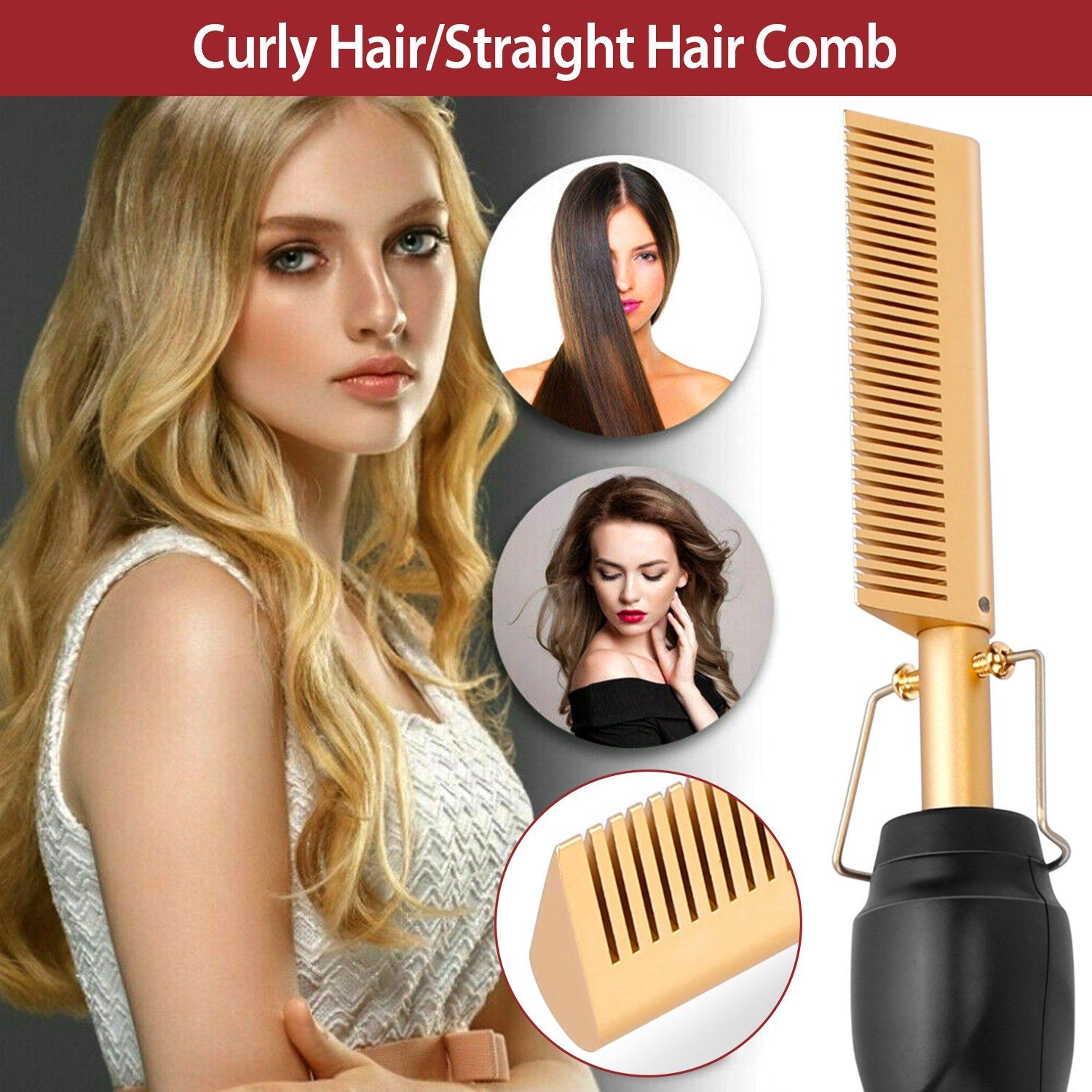 Electric Heating Hair Comb Beauty & Personal Care - DailySale