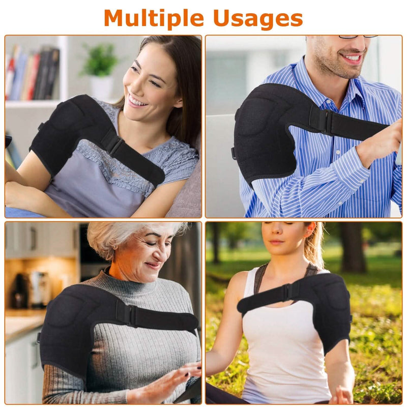 Electric Heating Pad Therapy Shoulder Heating Wrap Compression Sleeve Wellness - DailySale