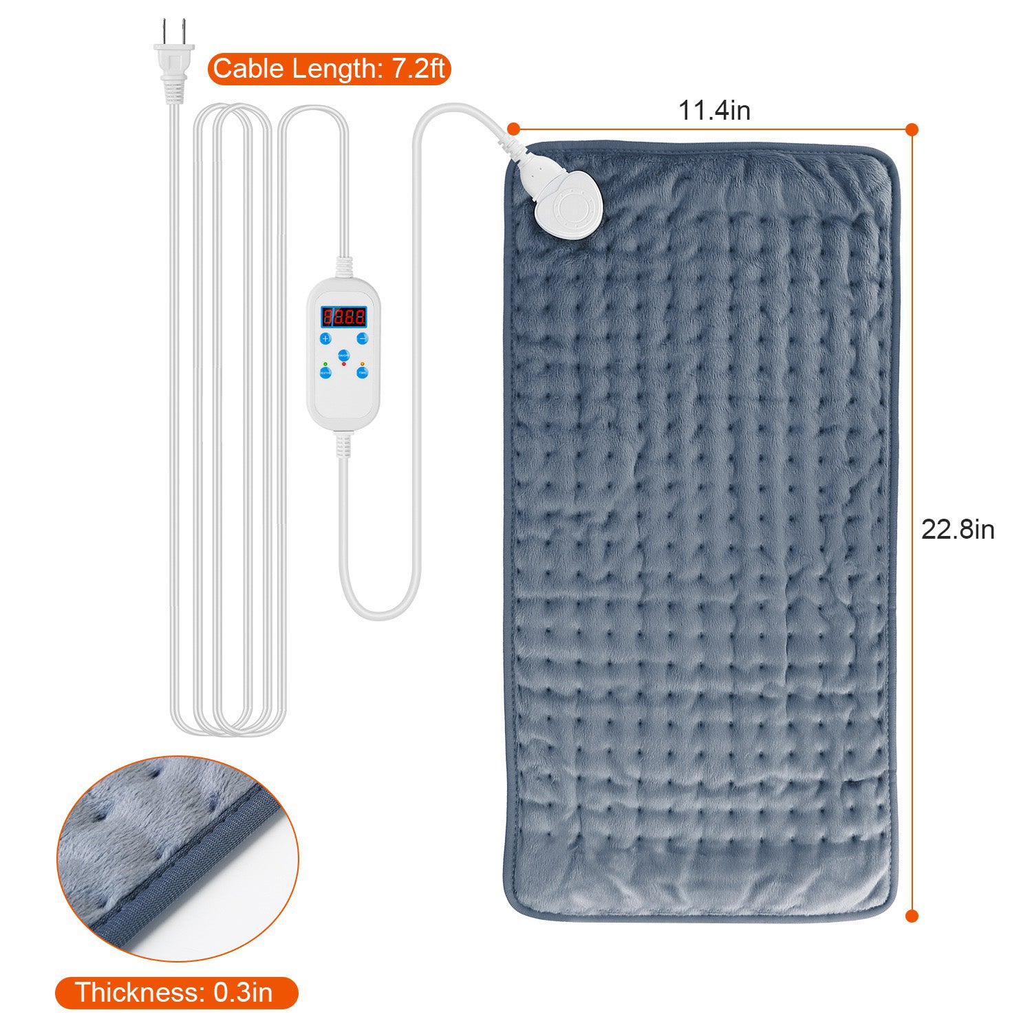 Electric Heating Pad with 9 Temperature Levels Wellness - DailySale