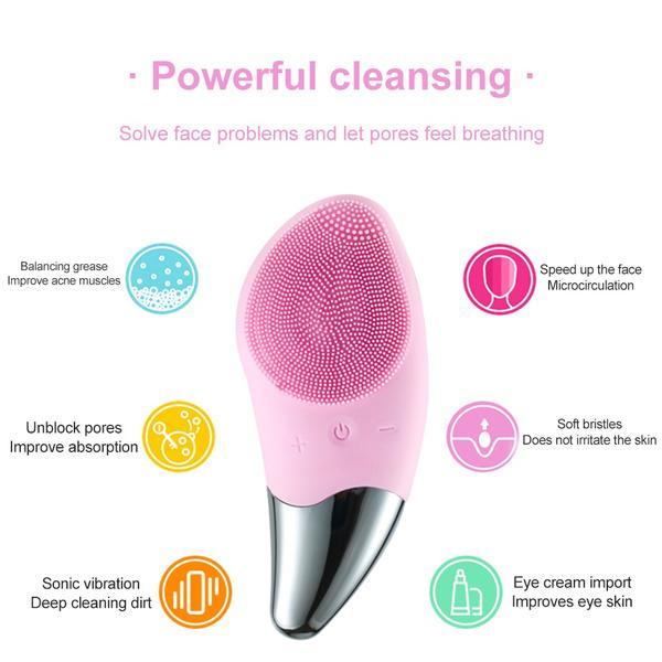 Electric Massage and Facial Cleaning Brush Beauty & Personal Care - DailySale