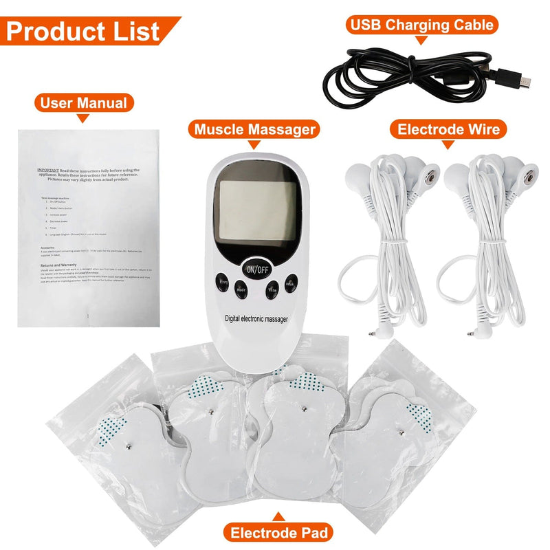 Electric Muscle Stimulator with Electrode Pads Wires Wellness - DailySale