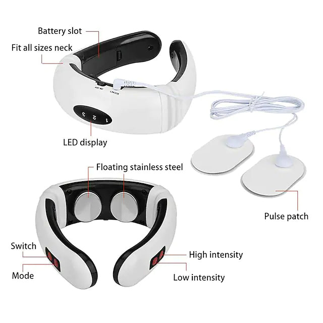 Electric Neck Massager and Pulse Back 6 Modes Power Control Wellness - DailySale