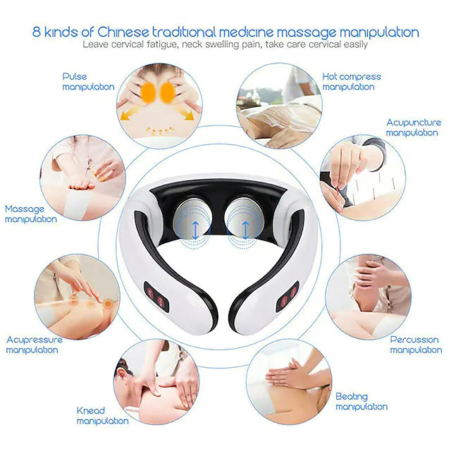 Electric Neck Massager and Pulse Back 6 Modes Power Control Wellness - DailySale