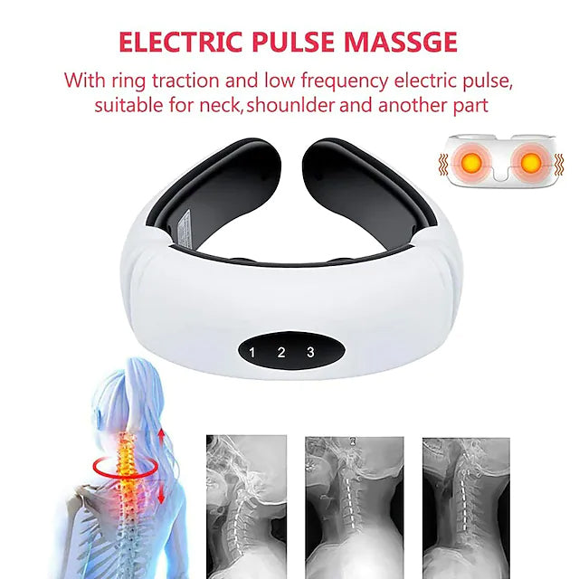 Electric Neck Massager and Pulse Back 6 Modes Power Control Wellness - DailySale