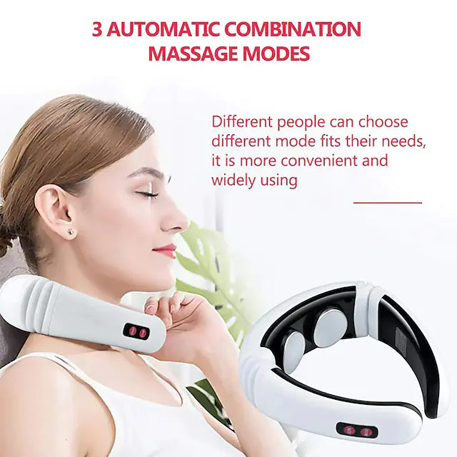 Electric Neck Massager and Pulse Back 6 Modes Power Control Wellness - DailySale