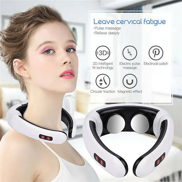 Electric Neck Massager and Pulse Back 6 Modes Power Control Wellness - DailySale