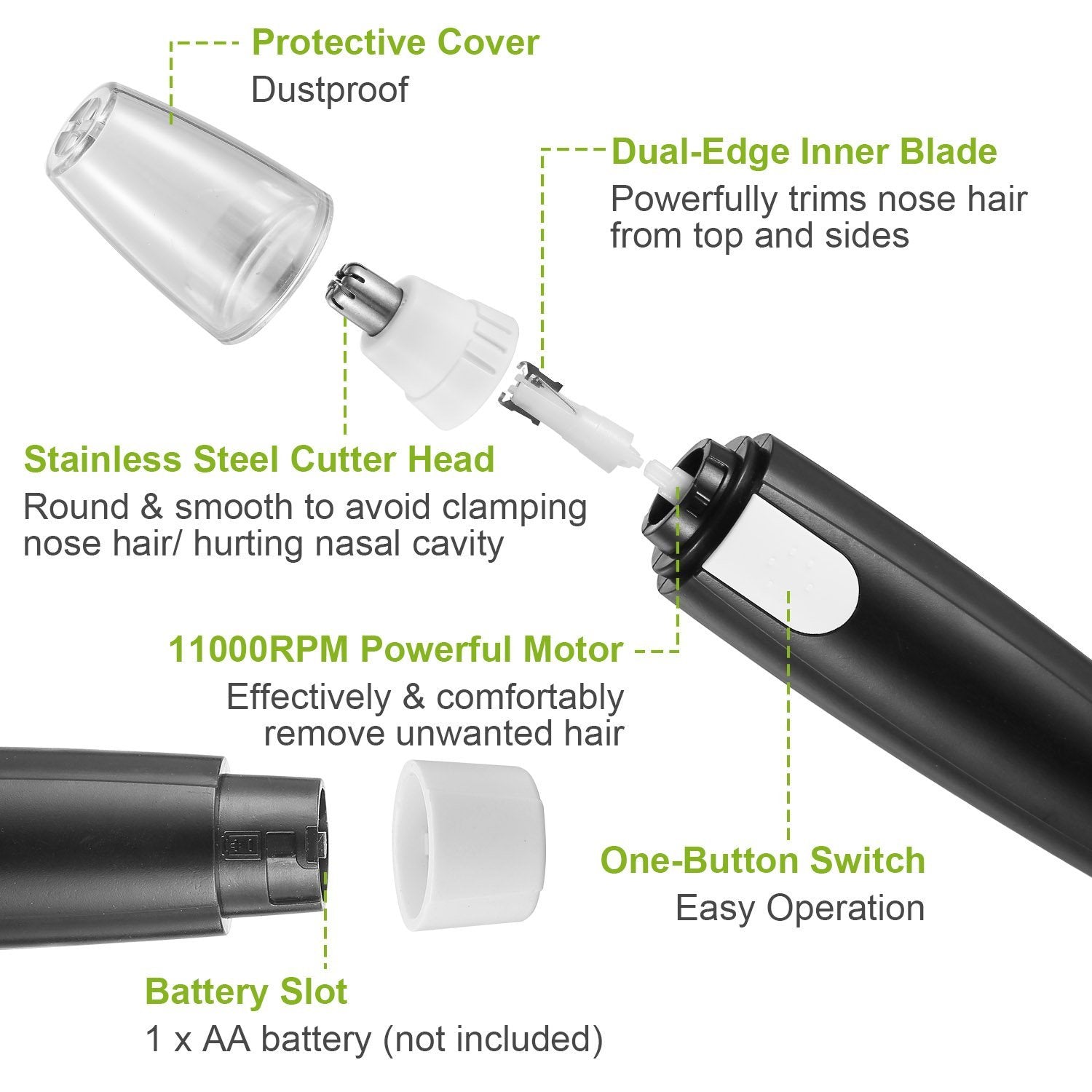 Electric Nose Ear Hair Trimmer Beauty & Personal Care - DailySale