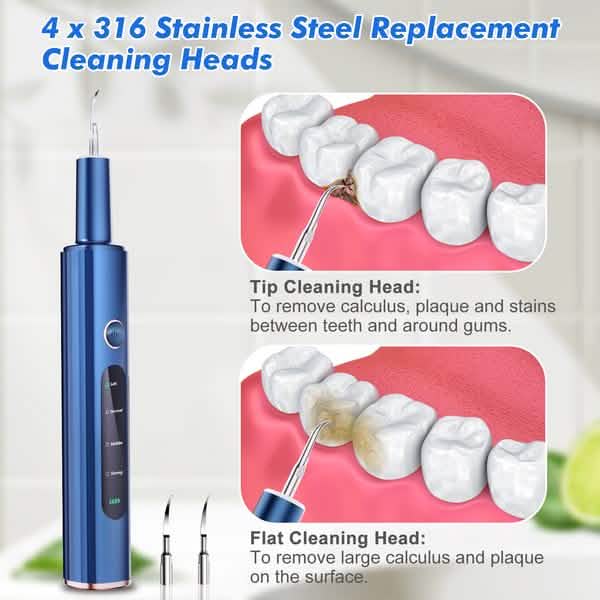 Electric Plaque Remover for Teeth, Rechargeable Teeth Cleaning Kit with 4 Modes Beauty & Personal Care - DailySale