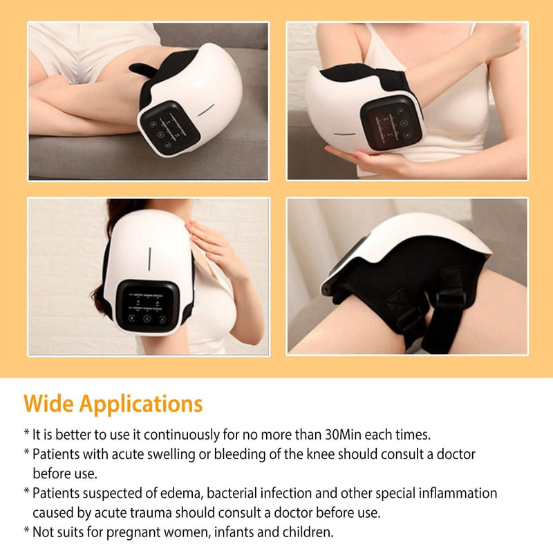 Electric Rechargeable Knee Massager Infrared Heat Pain Relief Therapy Wellness - DailySale