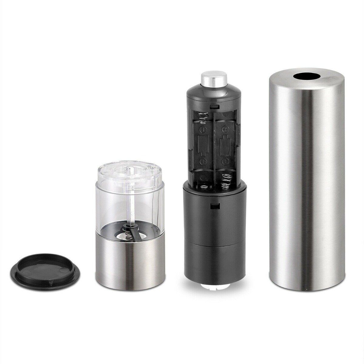 Electric Salt Pepper Grinder Light Adjustable Coarseness Stainless