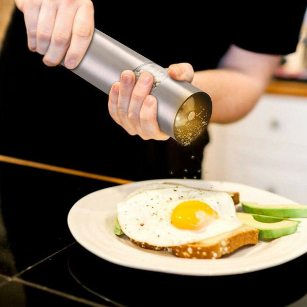 Electric Salt Pepper Grinder with Light Adjustable Coarseness Kitchen Essentials - DailySale