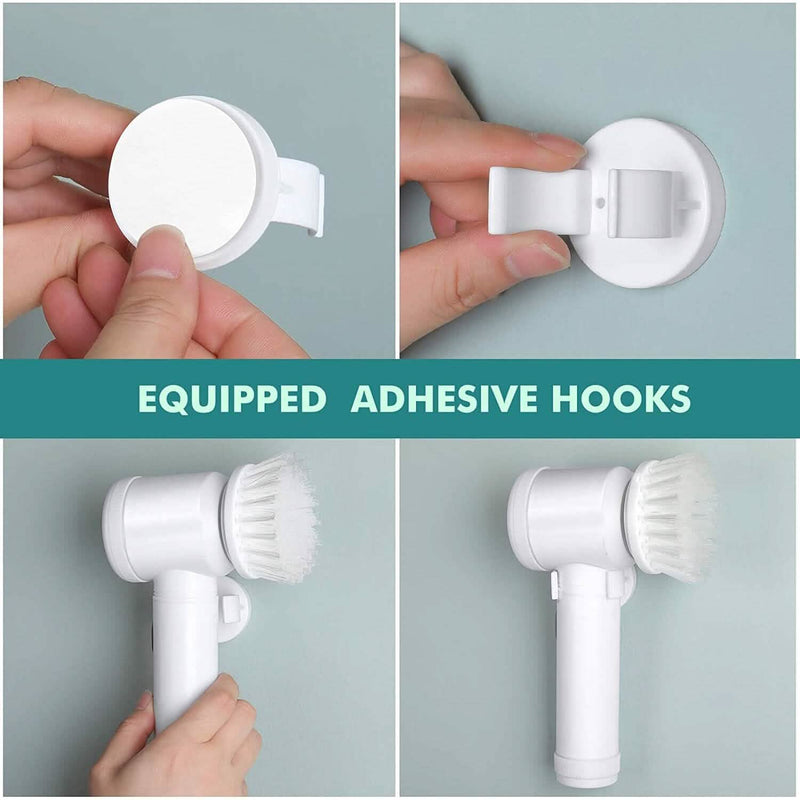 Electric Spin Scrubber Electric Cleaning Brush with 3 Brush Heads Household Appliances - DailySale