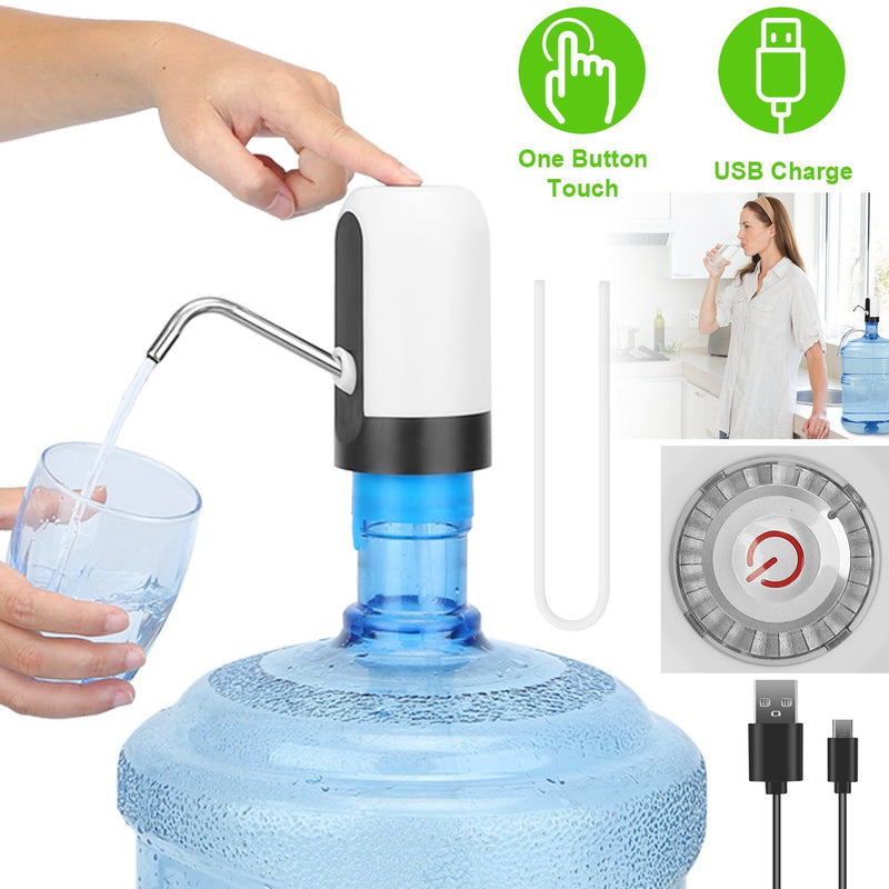 Electric Water Bottle Dispenser Rechargeable Automatic Drinking Water Bottle Pump Kitchen & Dining - DailySale
