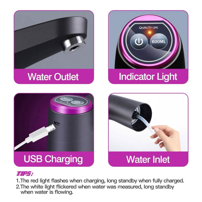 Electric Water Dispenser 40 Gallon USB Rechargeable Kitchen Tools & Gadgets - DailySale