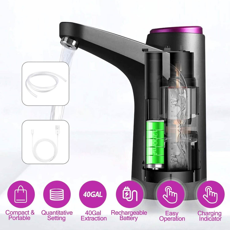 Electric Water Dispenser 40 Gallon USB Rechargeable Kitchen Tools & Gadgets - DailySale