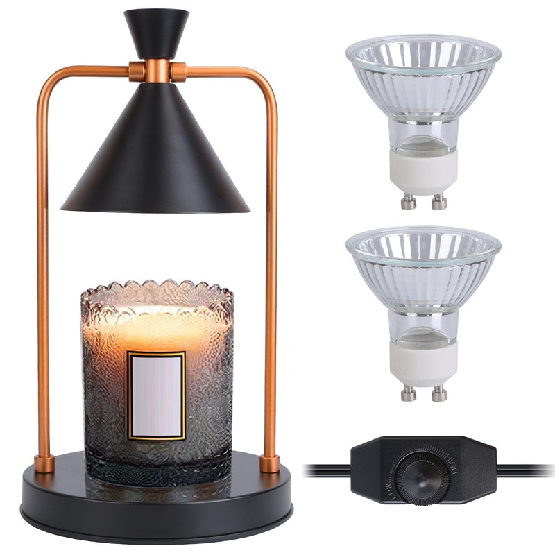 Candle Warmer Wax Melts Electric Candle Warmer With 2 Bulbs Timer Dimmer  Amber Adjustable Height Warmer For Home Night Light - AliExpress