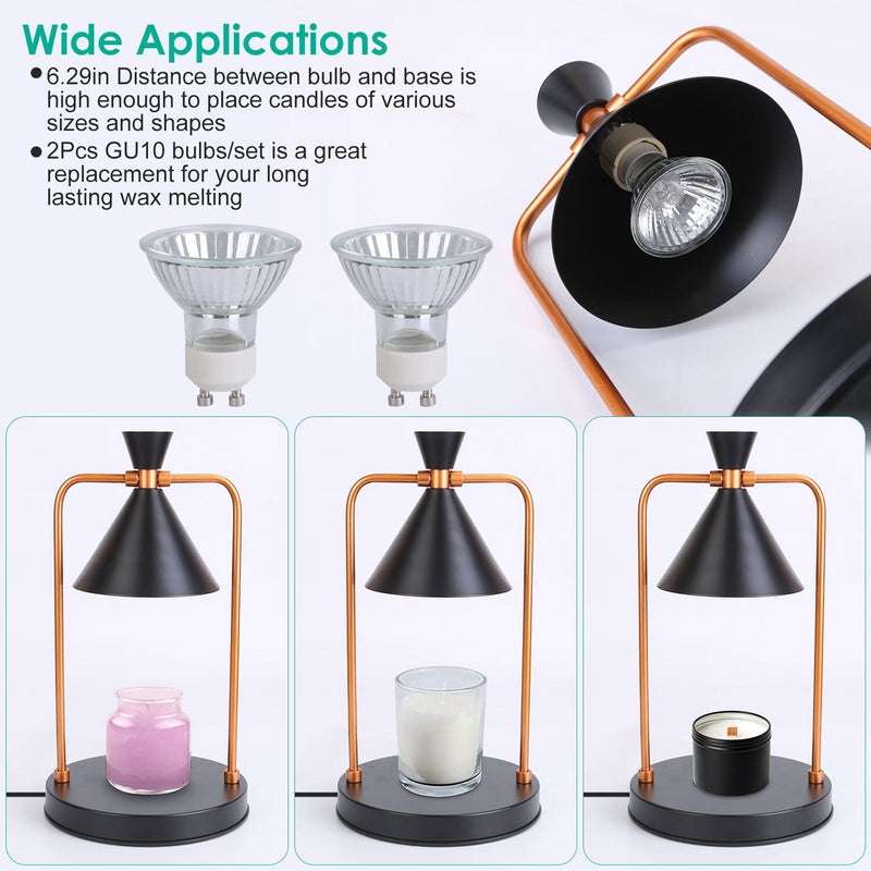 Electric Wax Melt Warmer Lamp Dimmable with 2 GU10 Bulbs Indoor Lighting - DailySale