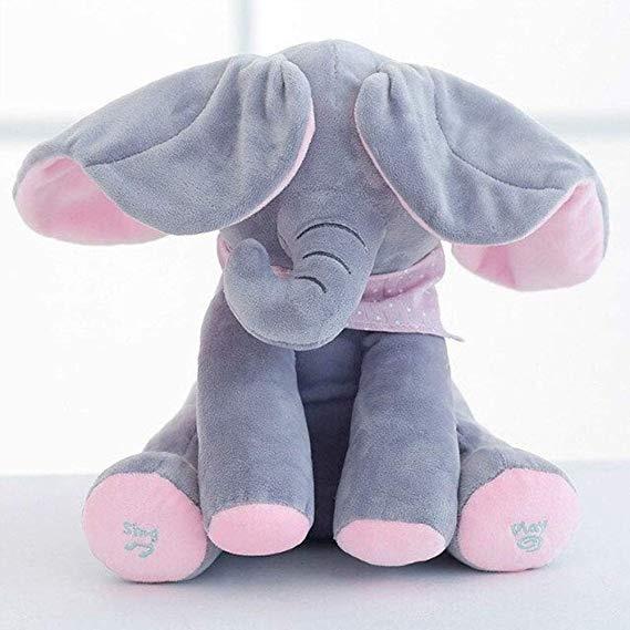 Electronic Talking Singing Blinking Eyes Elephant Plush Toy Toys & Games - DailySale