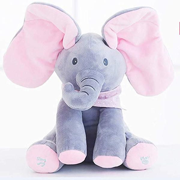 Electronic Talking Singing Blinking Eyes Elephant Plush Toy Toys & Games Pink - DailySale