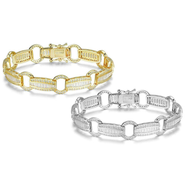 Elegant Baguette Link Crystal Tennis Bracelet Bracelets - DailySale