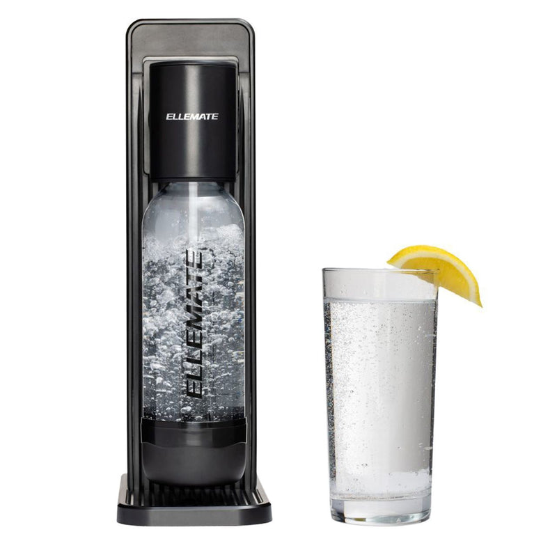 Ellemate Classic Carbonated Drink Maker, Seltzer Water with One-Push Fizz Technology, Cordless Carbonation for Bubbly Water Wine & Dining Black - DailySale