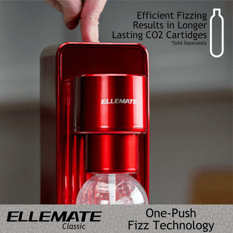 Ellemate Classic Carbonated Drink Maker, Seltzer Water with One-Push Fizz Technology, Cordless Carbonation for Bubbly Water Wine & Dining - DailySale