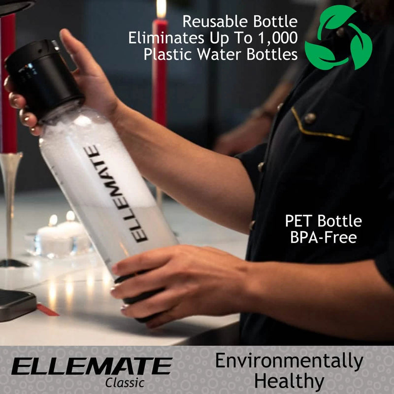 Ellemate Classic Carbonated Drink Maker, Seltzer Water with One-Push Fizz Technology, Cordless Carbonation for Bubbly Water Wine & Dining - DailySale