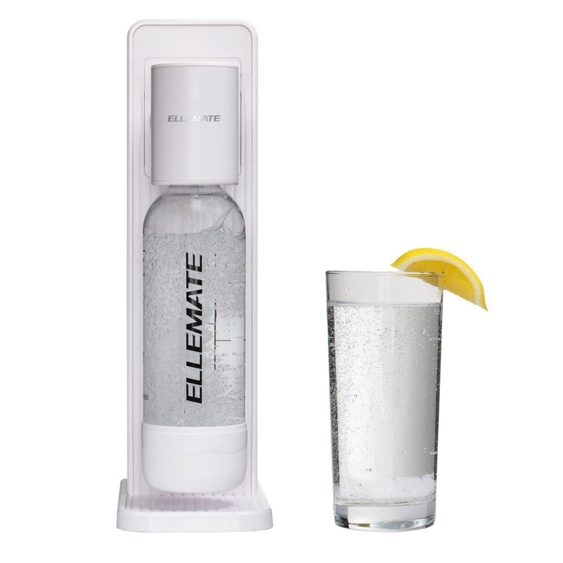 Ellemate Classic Carbonated Drink Maker, Seltzer Water with One-Push Fizz Technology, Cordless Carbonation for Bubbly Water Wine & Dining White - DailySale