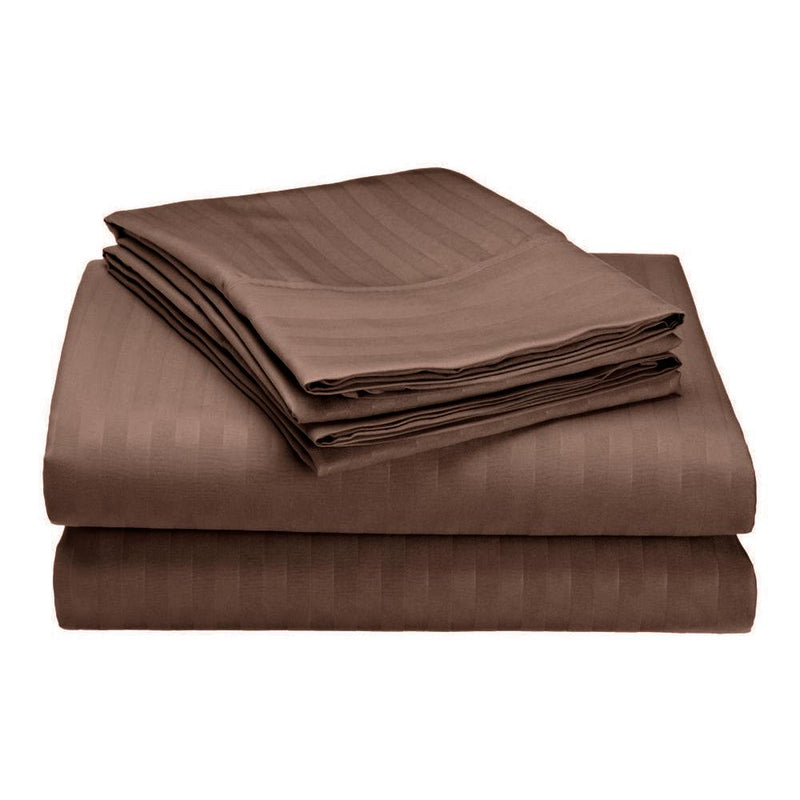 Embossed Microfiber Sheets Bed & Bath Twin Chocolate - DailySale