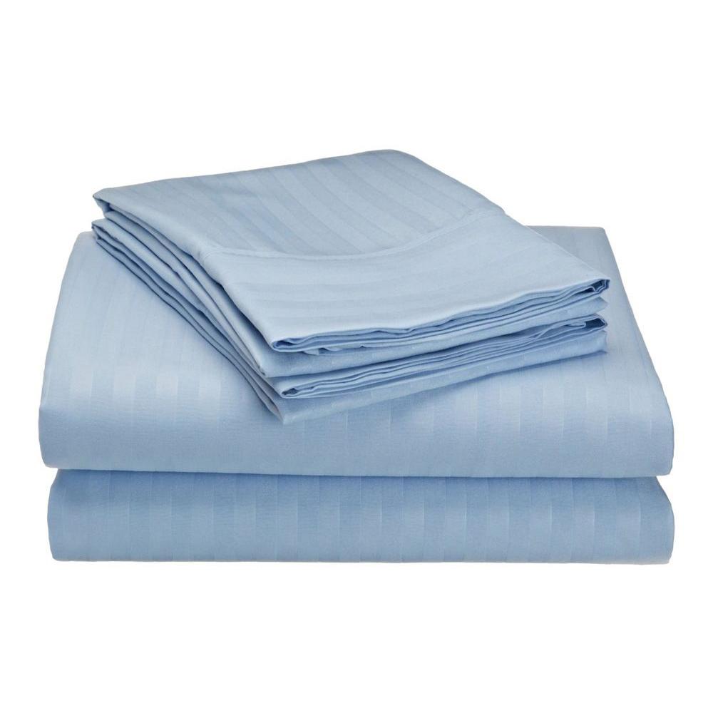 Embossed Microfiber Sheets Bed & Bath Twin Light Blue - DailySale