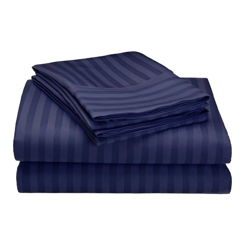Embossed Microfiber Sheets Bed & Bath Twin Navy - DailySale