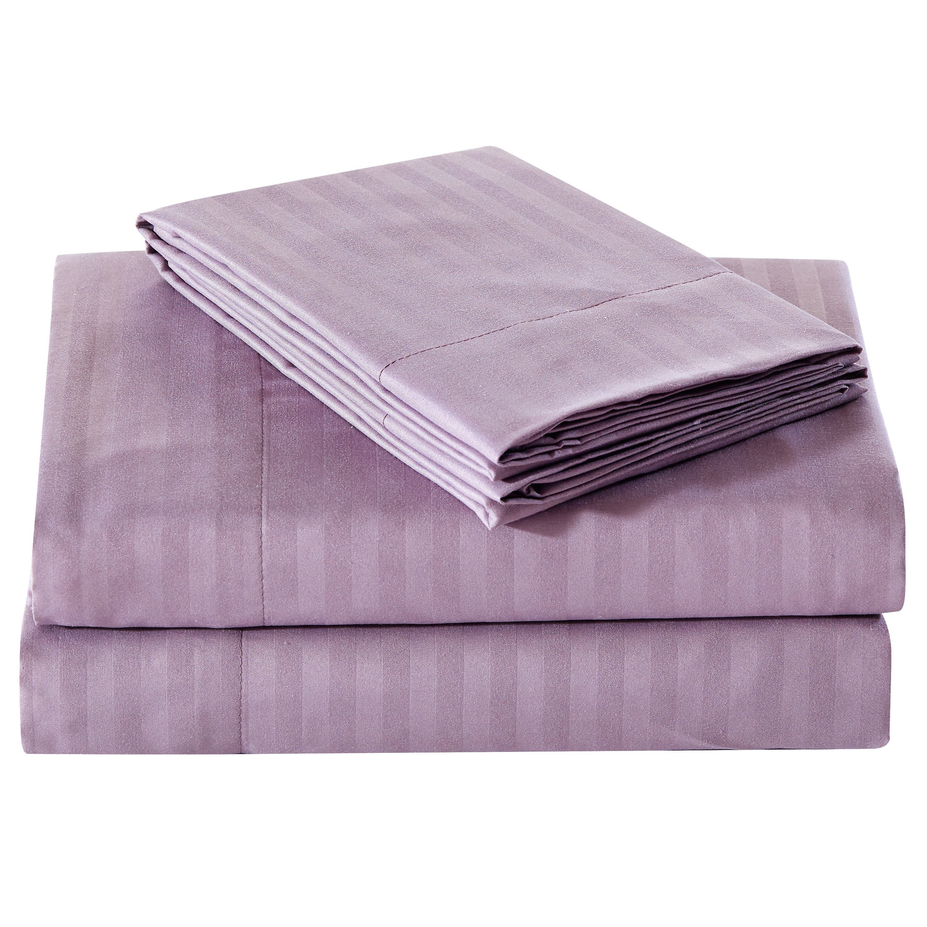 Embossed Microfiber Sheets Bed & Bath Twin Plum - DailySale