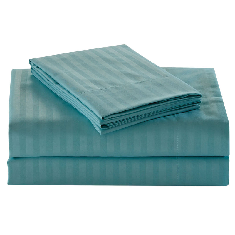 Embossed Microfiber Sheets Bed & Bath Twin Turquoise - DailySale