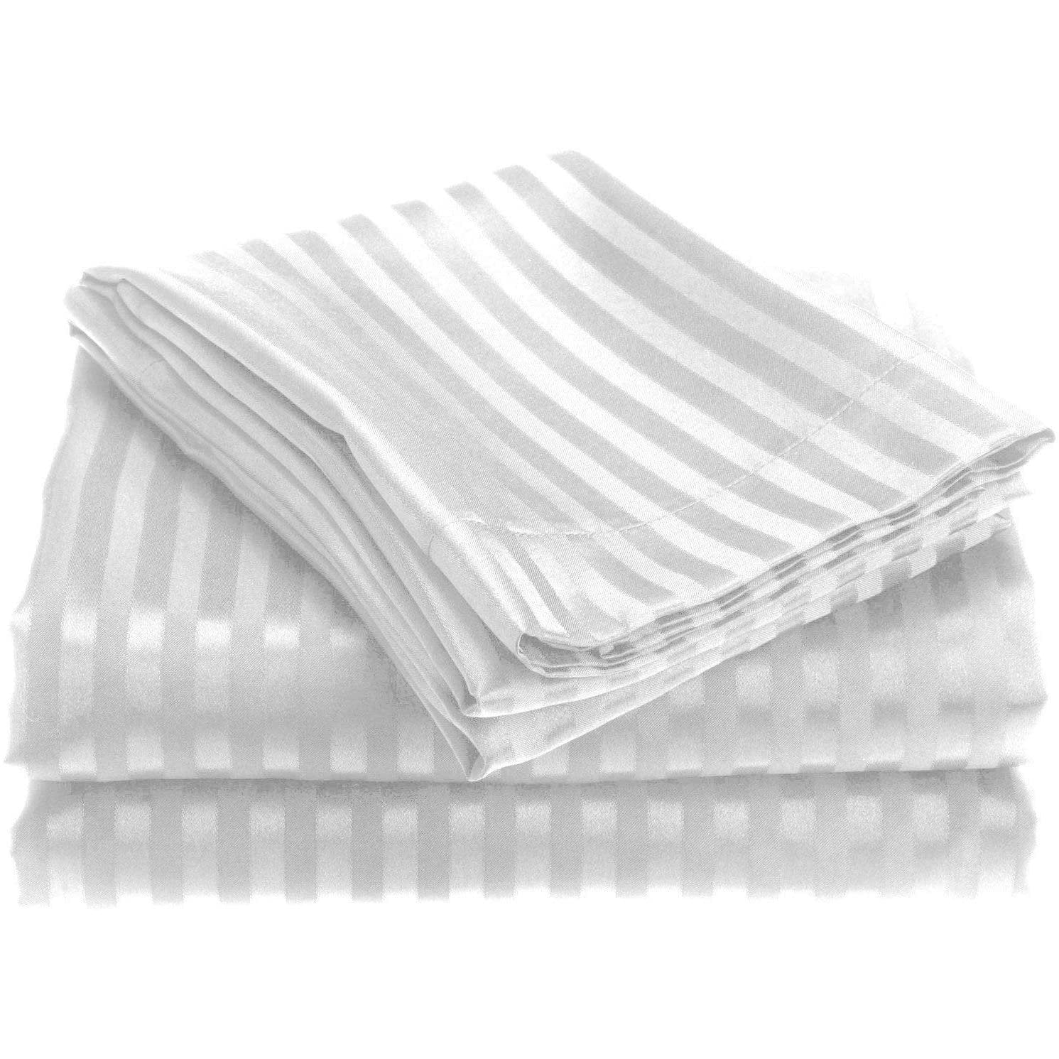 Embossed Microfiber Sheets Bed & Bath Twin White - DailySale