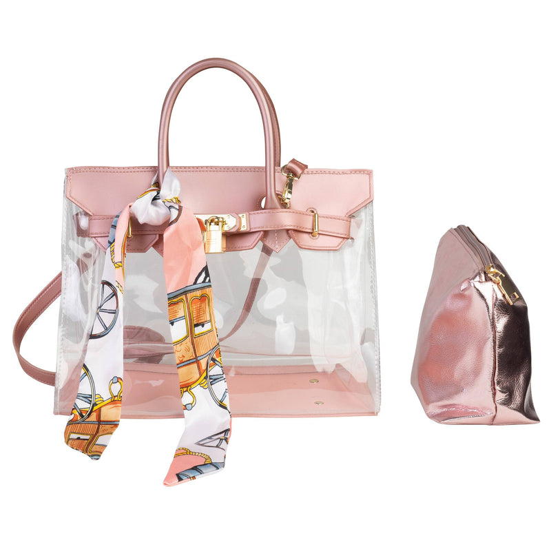Emma Fashion Tote with Scarf Bags & Travel Rose Gold - DailySale