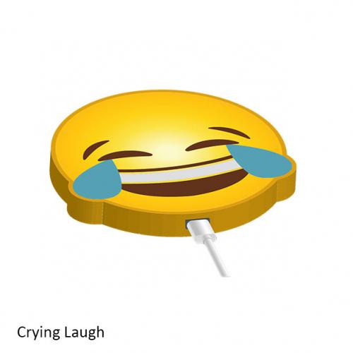 Emoji Themed Wireless Phone Charger Gadgets & Accessories Crying Laugh - DailySale