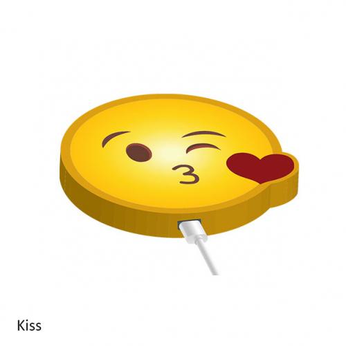 Emoji Themed Wireless Phone Charger Gadgets & Accessories Kiss - DailySale
