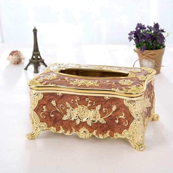 European Vintage Tissue Box Everything Else Brown - DailySale