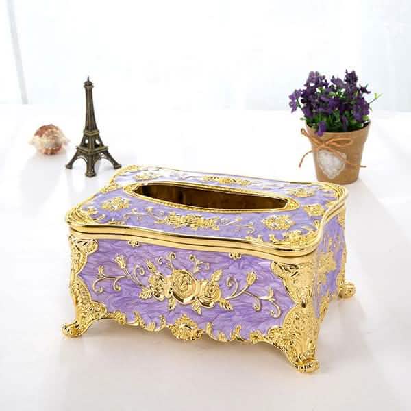 European Vintage Tissue Box Everything Else Purple - DailySale