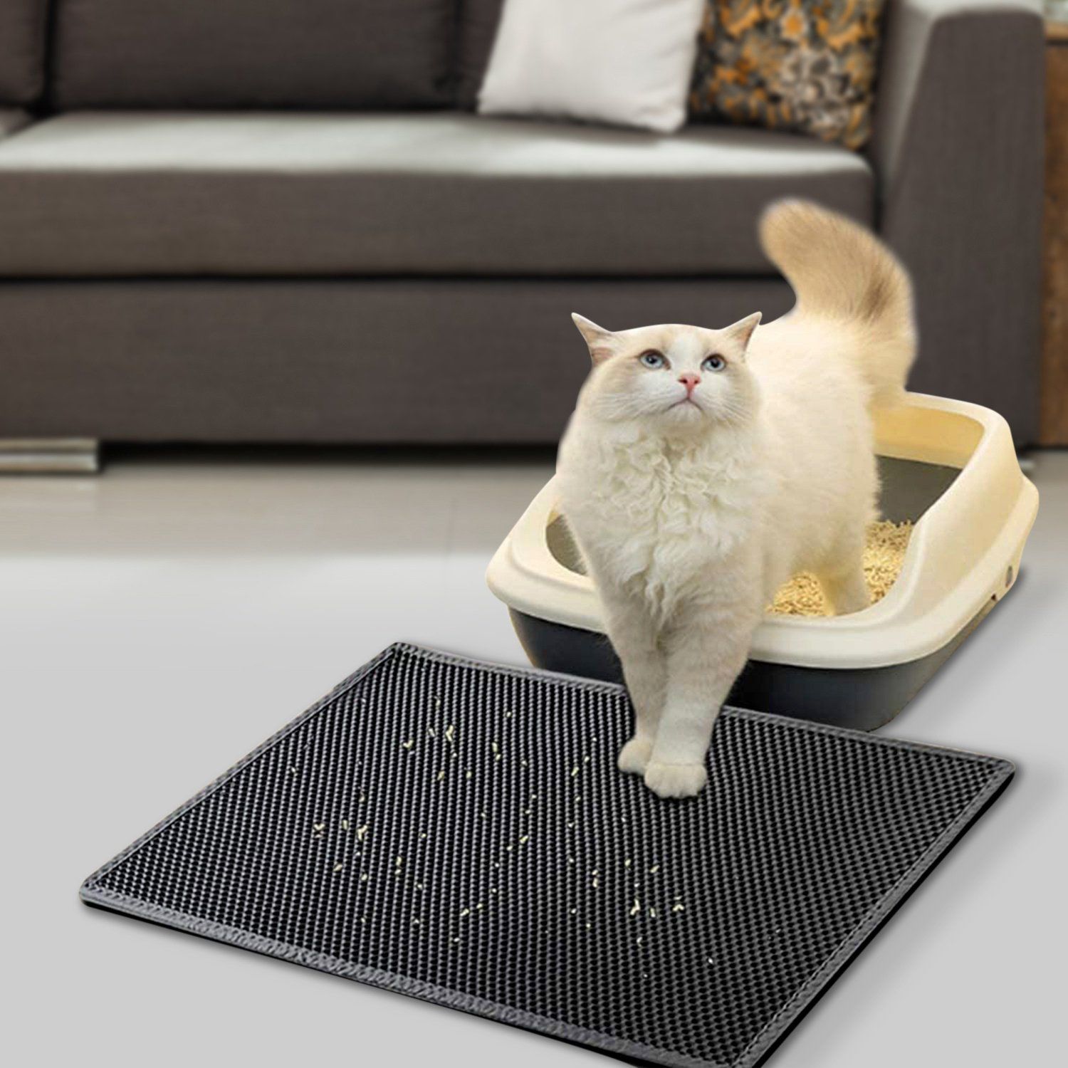 EVA Honeycomb Double Layer Cat Litter Mat Pet Supplies - DailySale