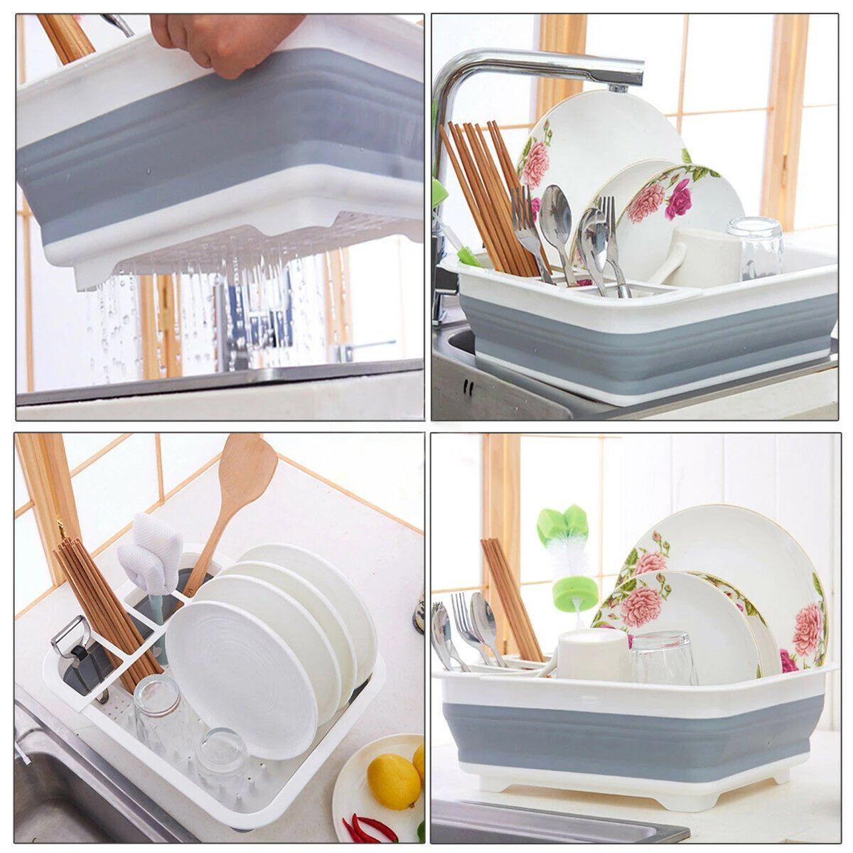 Extra Large Dish Drying Rack with Utensil Holder Kitchen & Dining - DailySale